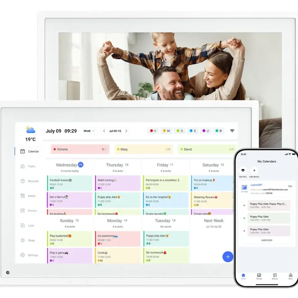 tabwee Digitaler Kalender 10,1 Zoll Wandkalender 2023 Touchscreen