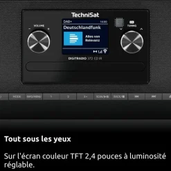TechniSat DIGITRADIO 372 CD IR – Stereo Internetradio mit DAB+, UKW