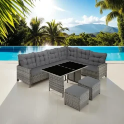 Tectake Barletta Rattan Lounge