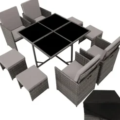 Tectake Bilbao Set 9-tlg.