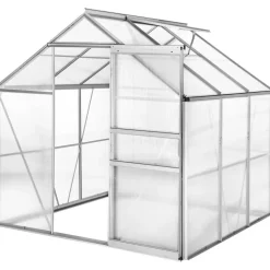 Tectake Gewächshaus Alu HKP 4 mm 3,7 m2