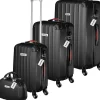 Tectake Koffer-Set 4-tlg. schwarz
