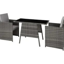 Tectake Lausanne Set 3-tlg. grau