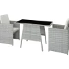 Tectake Lausanne Set 3-tlg. hellgrau