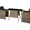 Tectake Lausanne Set 3-tlg. natur