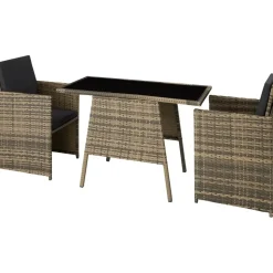 Tectake Lausanne Set 3-tlg. natur