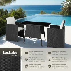 Tectake Lausanne Set 3-tlg. schwarz