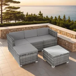 Tectake Lignano Rattan Lounge