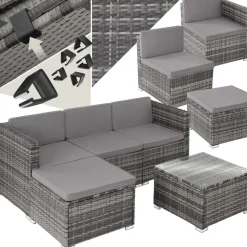 Tectake Lignano Rattan Lounge