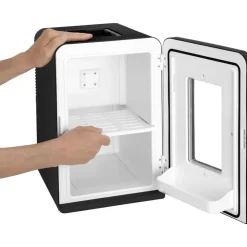 Tectake Mini-Kühlschrank 2 in 1 27 l 31 cm hoch Schwarz