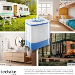 Tectake Mini-Waschmaschine Toplader (4.5 kg)