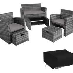 Tectake Modena Rattan Sitzgruppe