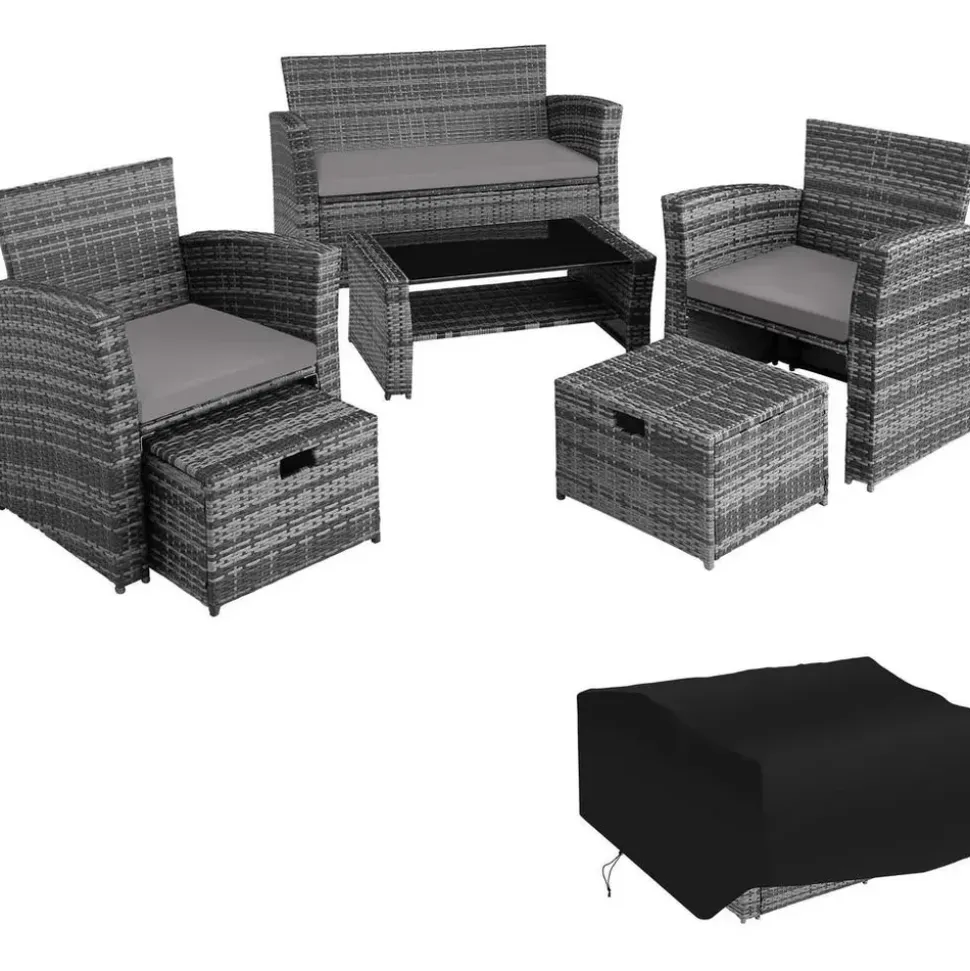 Tectake Modena Rattan Sitzgruppe