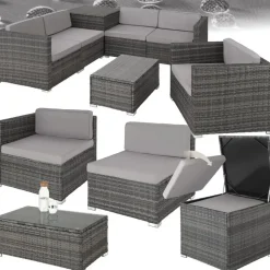 Tectake Pisa Rattan Lounge