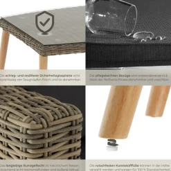 Tectake Pula Rattan Lounge