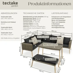 Tectake Pula Rattan Lounge