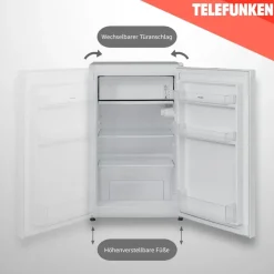 Telefunken CF-33-101-2 Kühlschrank (89 l, 821 mm hoch, Weiß)