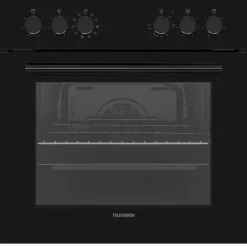 Telefunken ECH65A-B2 Einbauherd-Set | Backofen mit Grill & Umluft | Glaskeramik-Kochfeld