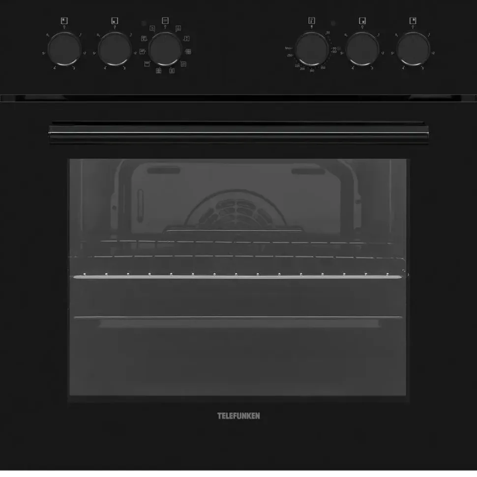 Telefunken ECH65A-B2 Einbauherd-Set | Backofen mit Grill & Umluft | Glaskeramik-Kochfeld