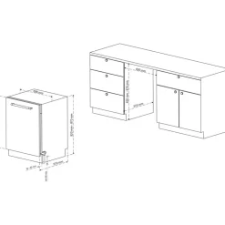 Telefunken GEV6014A Einbau-Geschirrspüler (vollintegrierbar, 598 mm, Schwarz)