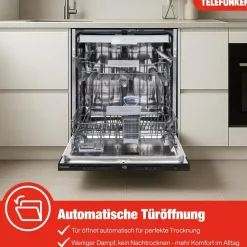 Telefunken GEV6014A Einbau-Geschirrspüler (vollintegrierbar, 598 mm, Schwarz)