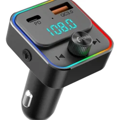 Telestar FM-T2 – FM-Transmitter mit Bluetooth Audio-Streaming – Schwarz