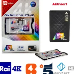 TELE System CAM tivùsat 4K Ultra HD, 4K Ultra HD, Grau, tivùsat 4K Ultra HD