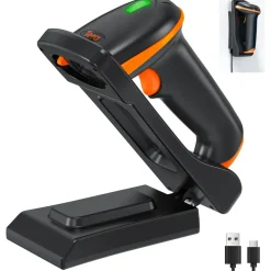 Tera Barcode Scanner 1D 2D QR Kabellos 2,4 GHz USB Handscanner, D5100-CR