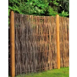 Tetzner & Jentzsch Haselnusszaun 180 x 180 cm Braun/Holz