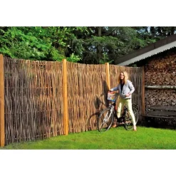 Tetzner & Jentzsch Haselnusszaun 180 x 180 cm Braun/Holz