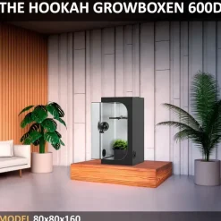 The Hookah Growzelt 80 x 80 x 160 cm Schwarz