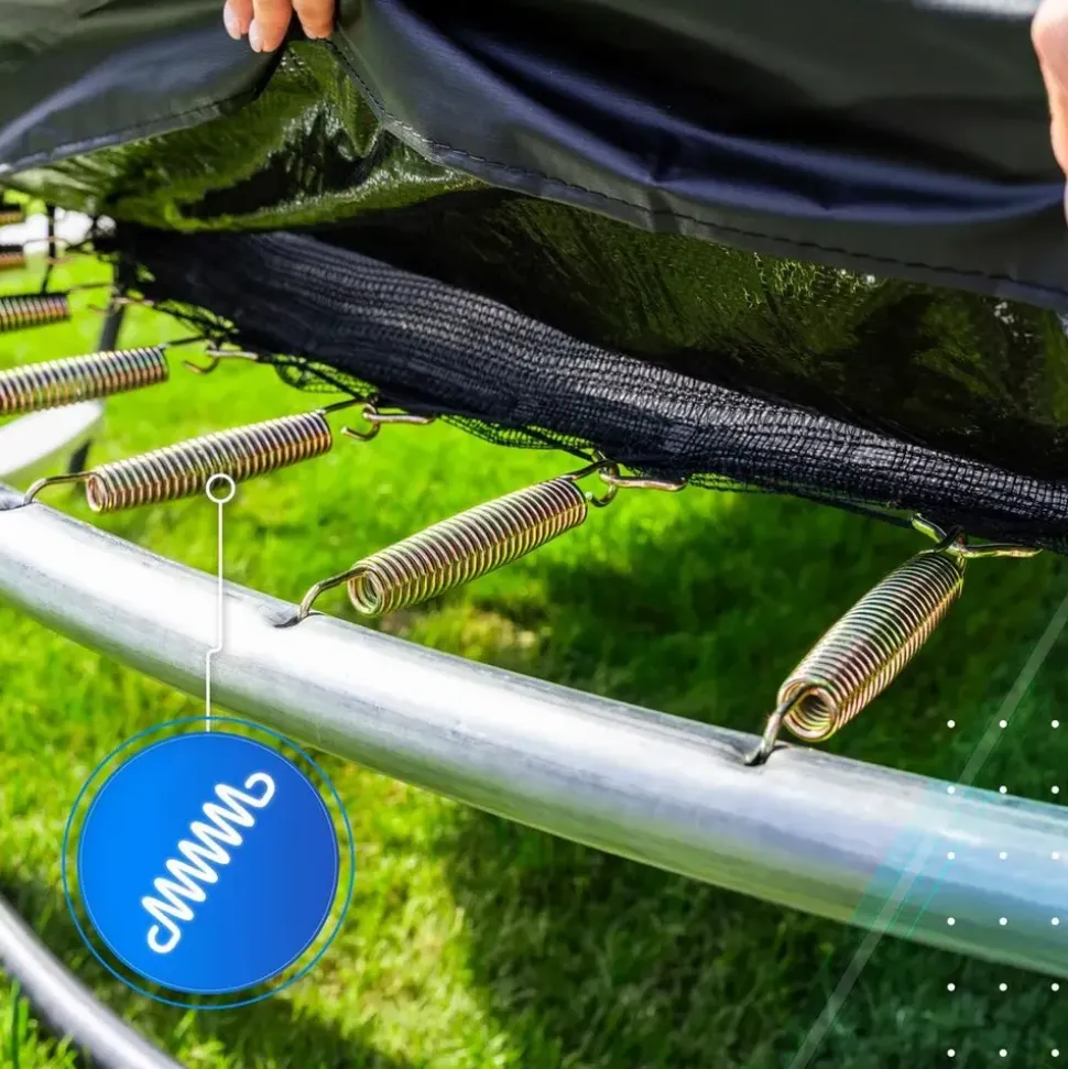 Thunder Gartentrampolin Elite 244 cm inkl. Sicherheitsnetz Schwarz