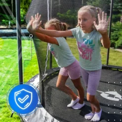 Thunder Gartentrampolin Elite 244 cm inkl. Sicherheitsnetz Schwarz
