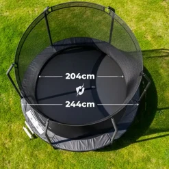 Thunder Gartentrampolin Elite 244 cm inkl. Sicherheitsnetz Schwarz
