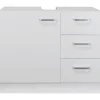 T-max Waschbeckenunterschrank "Knut" polarweiß matt 3 Schubladen, 63x30x54cm