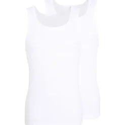 Tom Tailor Herren Tanktop, aus reiner Baumwolle, 2er-Pack, Weiss, XXL