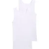 Tom Tailor Herren Tanktops mit Rippstruktur im 2er-Pack, weiß, Uni, Gr. XL/7