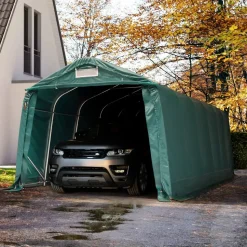 TOOLPORT Garagenzelt Carport 3,30 x 7,20 m dunkelgrün