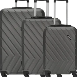 Travelite Quick Trolley Koffer-Set 3-tlg. grau/anthrazit