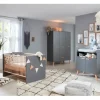 trendteam Babyzimmer-Set Mats 3tlg. Dekor Grau