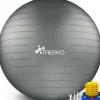 TRESKO Gymnastikball Grau 75 cm