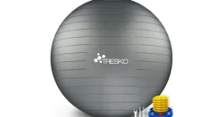 TRESKO Gymnastikball Grau 75 cm