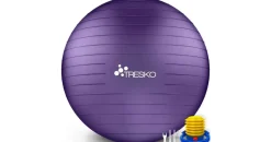 TRESKO Gymnastikball Lila 55 cm