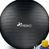 TRESKO Gymnastikball Schwarz 55 cm