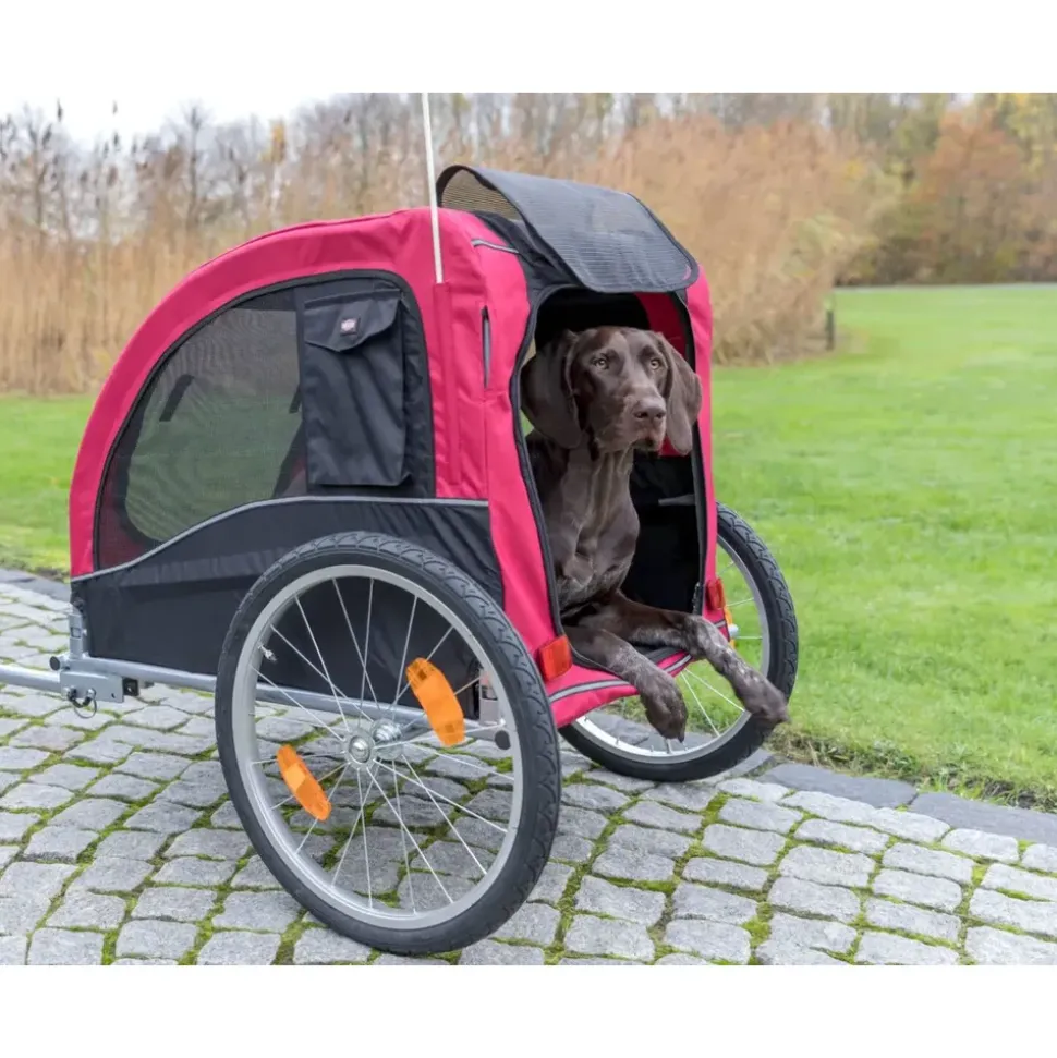 Trixie Hundeanhänger L rot/schwarz