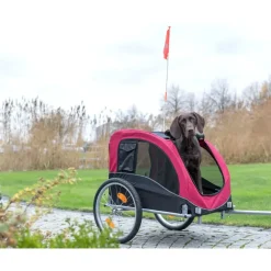 Trixie Hundeanhänger L rot/schwarz