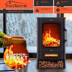 Tronitechnik Elektrokamin schwarz