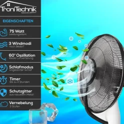 Tronitechnik Standventilator 75 cm Türkis