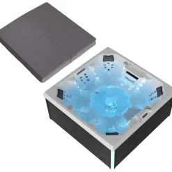 Tronitechnik Torcello 210 x 210 x 80 cm mit Heizung Schwarz