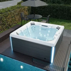 Tronitechnik Torcello 210 x 210 x 80 cm mit Heizung Schwarz